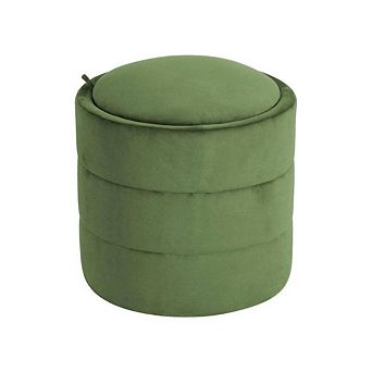 Round Footstool With Removable Lid