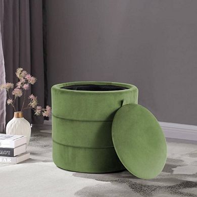 Round Footstool With Removable Lid