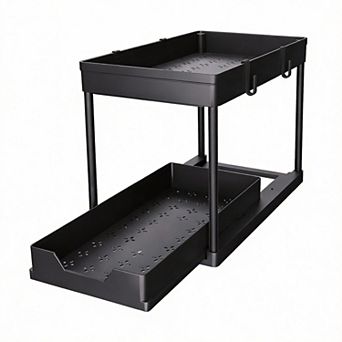 Under Sink 2 tier Sliding Basket Organizer Drawer 2 pc