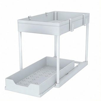 Under Sink 2 tier Sliding Basket Organizer Drawer 2 pc