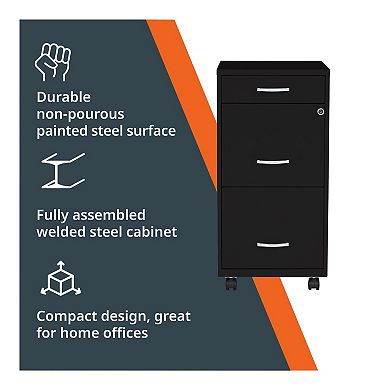 3-Drawer Mobile File Cabinet