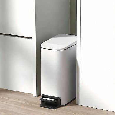 1.6G/6L Slim Soft-Close Step Trash Can Stainless Steel