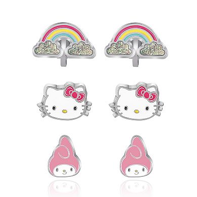 Sanrio Hello Kitty & Friends Clip-On Earrings 3-Pack, Official License