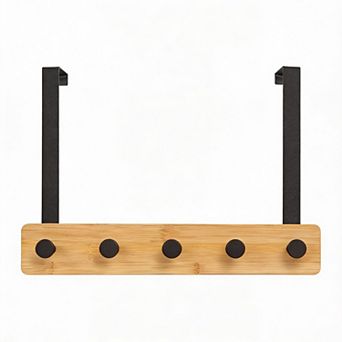 Over Door Hook Rack 5 Hanger Heavy Duty 32lb No Install,1 Pack