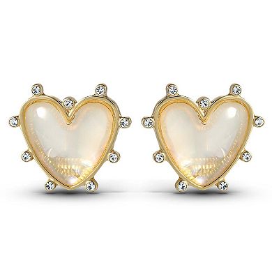 JS Jessica Simpson Heart Stud Earrings - Gold-Tone Heart Earrings Studs