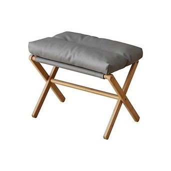 Small Accent X-Framed Footstool