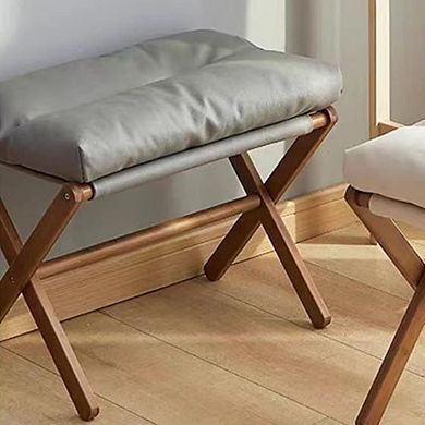 Small Accent X-Framed Footstool