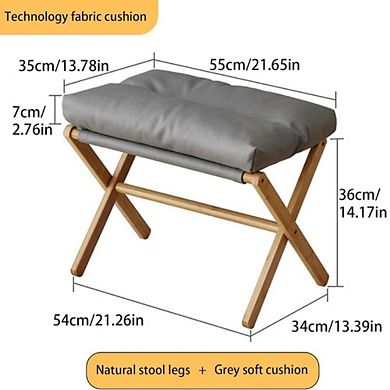 Small Accent X-Framed Footstool