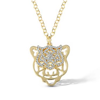 JS Jessica Simpson Womens Tiger Necklace with Rhinestones