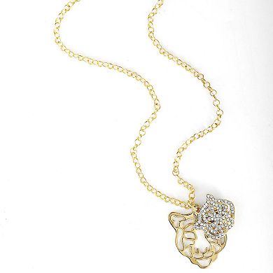 JS Jessica Simpson Womens Tiger Necklace with Rhinestones