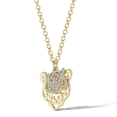 JS Jessica Simpson Womens Tiger Necklace with Rhinestones