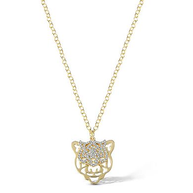 JS Jessica Simpson Womens Tiger Necklace with Rhinestones