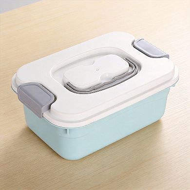 6-pack Stackable Latch Storage Box with Handle 2.1 qt