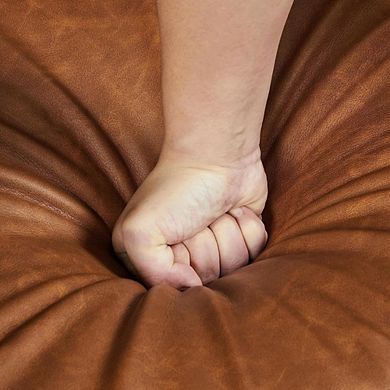 Mid-Century PU-Leather Accent Chair