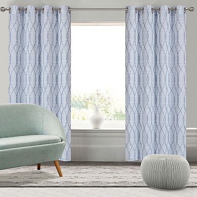 Popular Bath Teva Jacquard Room Darkening Grommet Window Curtain or Valance