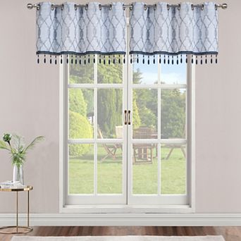 Popular Bath Teva Jacquard Room Darkening Grommet Window Curtain or Valance