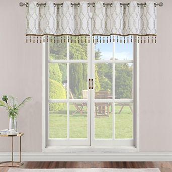 Popular Bath Teva Jacquard Room Darkening Grommet Window Curtain or Valance