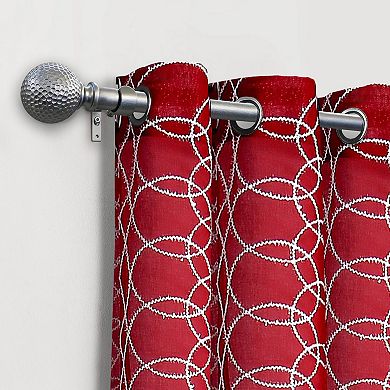 Popular Bath Bianca Sheer Embroidery Grommet Single Window Curtain Panel