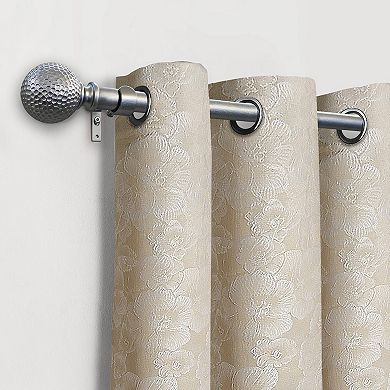 Popular Bath Dania Jacquard Room Darkening Grommet Single Window Curtain Panel