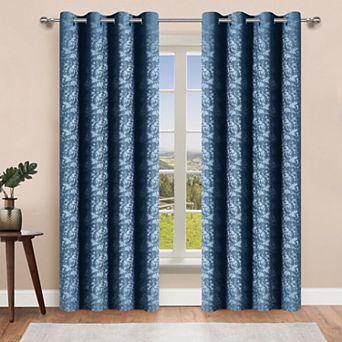 Popular Bath Gillian Jacquard Room Darkening Grommet Single Window Curtain Panel