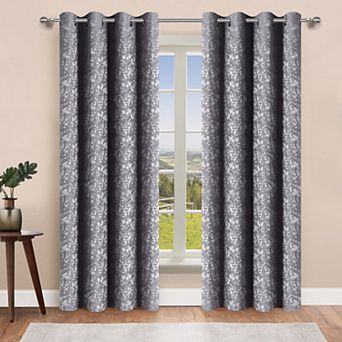Popular Bath Gillian Jacquard Room Darkening Grommet Single Window Curtain Panel