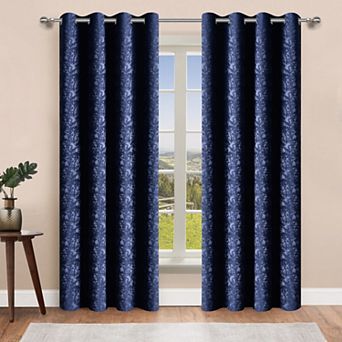 Popular Bath Gillian Jacquard Room Darkening Grommet Single Window Curtain Panel