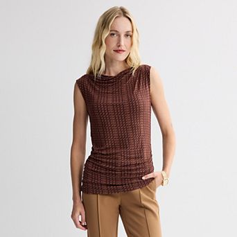 Women's Nine West Ruched Drape Tank Top