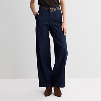 Women's Nine West Pintuck Wide Leg Trousers