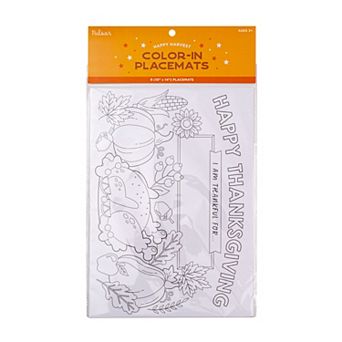 Pulsar Products Happy Harvest Color-In Placemats