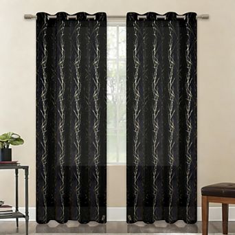 Popular Bath Belmond Sheer Grommet Single Window Curtain Panel