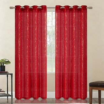Popular Bath Belmond Sheer Grommet Single Window Curtain Panel