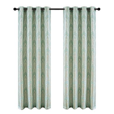 Popular Bath Stacey Jacquard Room Darkening Single Window Curtain Panel