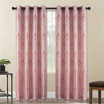 Popular Bath Stacey Jacquard Room Darkening Single Window Curtain Panel