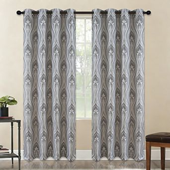 Popular Bath Stacey Jacquard Room Darkening Single Window Curtain Panel