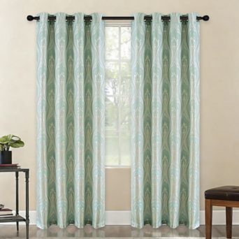 Popular Bath Stacey Jacquard Room Darkening Single Window Curtain Panel