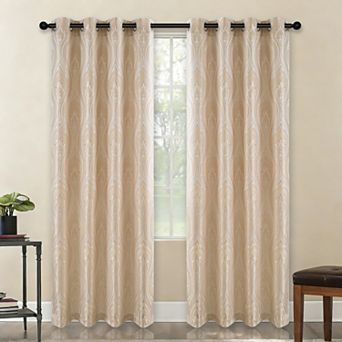 Popular Bath Stacey Jacquard Room Darkening Single Window Curtain Panel