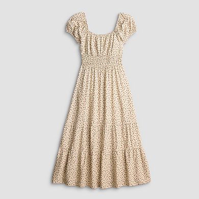 Juniors SO® Ruched Short Sleeve Midi Dress