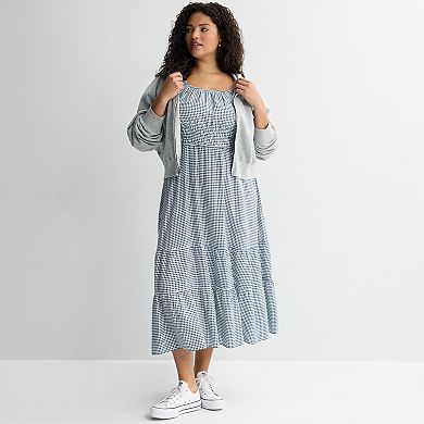Plus Size SO® Ruched Short Sleeve Midi Dress