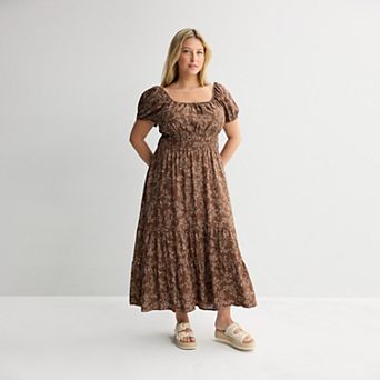 Juniors' Plus Size SO® Ruched Short Sleeve Midi Dress