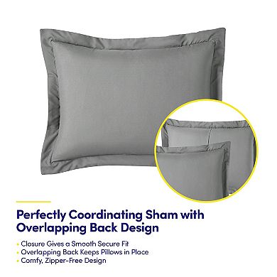 Sweet Home Collection Quilted Solid Stripe Bedding Set