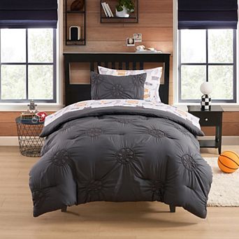 Sweet Home Collection Basketball Kids Pintuck Bedding Set
