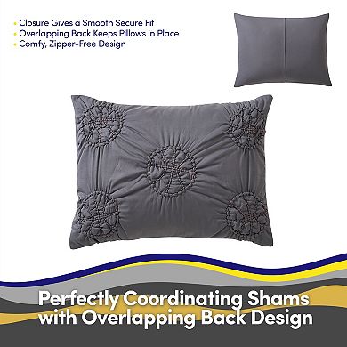 Sweet Home Collection Basketball Kids Pintuck Bedding Set