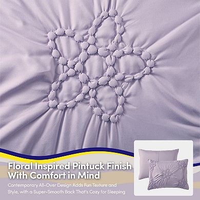 Sweet Home Collection Floral Pintuck Kids Bedding Set & Coordinated Sheet Set