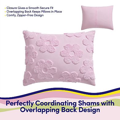 Sweet Home Collection Pheobe Floral Textured Kids Bedding Set