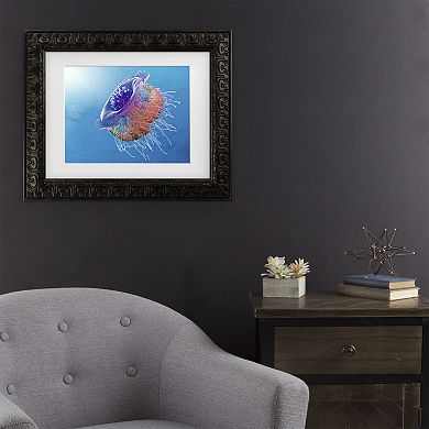 Trademark Fine Art Framed Crown Jellyfish Wall Art