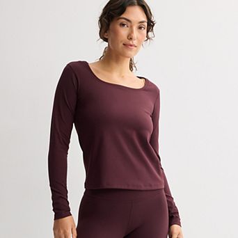 Women's FLX Affirmation Scoop Neck Long Sleeve Top
