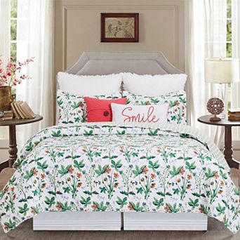 C&F Home Clover Bug Floral Quilt Set with Shams