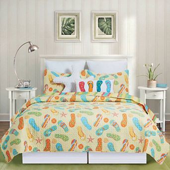 C&F Home Sunny Splash Coastal Quilt Set with Shams