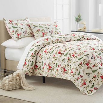 C&F Home Nature's Holiday Cardinal King Quilt Set with Shams
