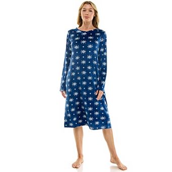 Women's Croft & Barrow® Rib Velour Long Sleeve Sleepshirt